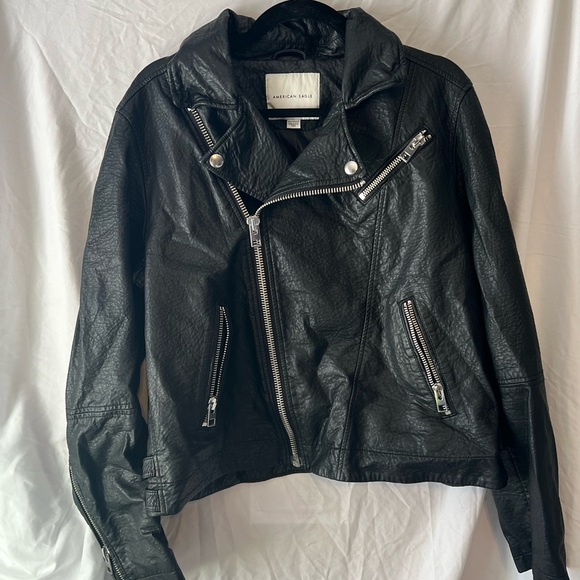 American Eagle Leather Jacket - Picture 1 of 3